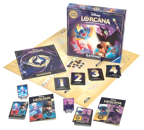 Ravensburger Disney Lorcana Gateway Trading Card Game, Learn to Play 2 Player Starter Set for Kids and Adults, 2 Starting Decks, 4 Reward Packs, Ages 8 Years and Up, English Version