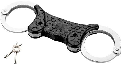 Pro – CUFF England professionella handbojor. Polis och militärklass. Kraftigt stål. Dubbellås Styva silverhandbojor med 2 nycklar.