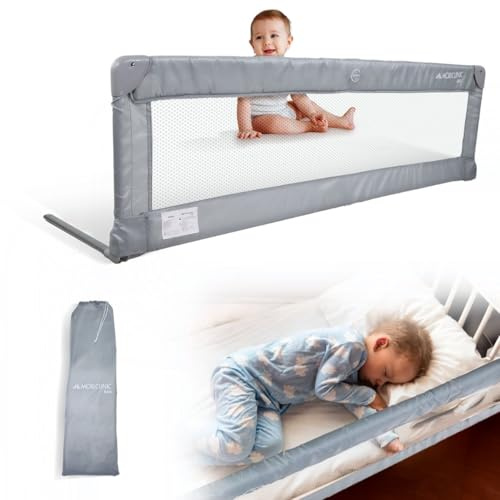 Mobiclinic® Kids, Barriere de securite Enfant lit, Dreamy, Barrière Voyage, Pliable et Portable, Facile à Transporter, Installer, 18 Mois 5 Ans, 150 cm