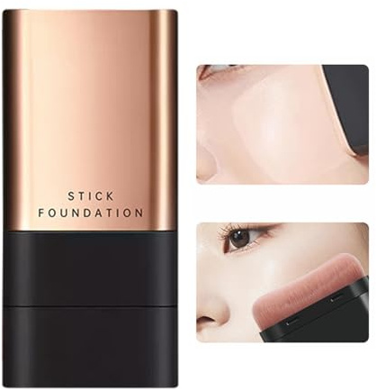 Base en Barra Corea Eraser Foundation Stick Doble Cabeza con Cepillo, Hidratante y Portátil para Contorno de Maquillaje