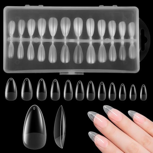 120 Capsules Ongles - Capsule Ongle - Faux Ongles, forme d'amande, Flexibles et Résistantes, Faciles à Appliquer et à Retirer, Idéales pour Nail Art et Manucure Professionnelle