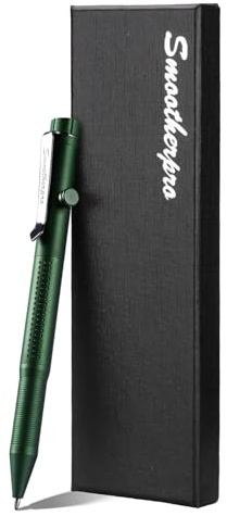 SMOOTHERPRO Bolt Action Aluminium-Stift | Kugelschreiber und Bleistift in einem mit Graphitlegierungsspitze, einziehbarem Drehdesign | Kompatibel mit Parker-Mine | für Büro-Skizzen (APG03) | Grün