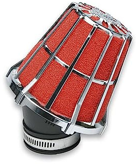 Malossi Racing - Filtro dell'aria 38 mm, colore: Rosso/Cromo