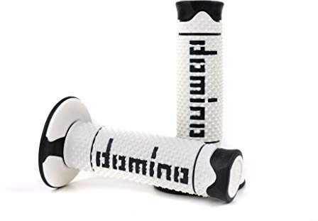 Unbekannt Domino Griffgummi Offroad rechts D.22mm L.120mm geschlossen. Weiss/sz A26041C404