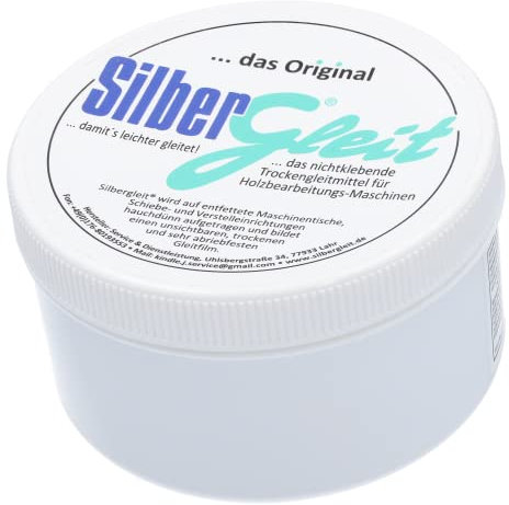Silbergleit Holzgleitmittel für Hobelmaschinen, 250 ml in Kunststoffdose, silikonfrei, ohne Rückstände