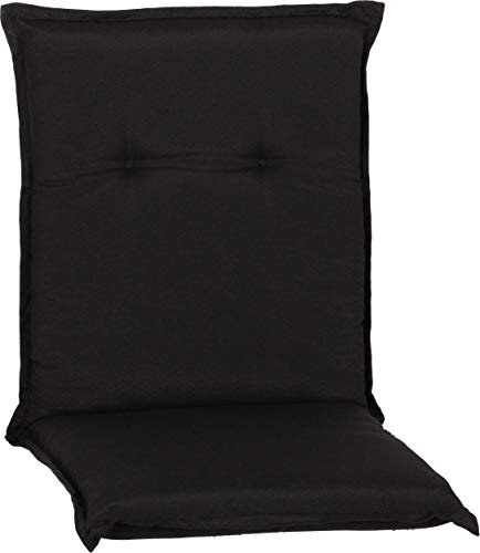 Beo Gartenstuhlauflage Niedriglehner Wasserabweisend Turin | Made in EU Premium-Qualität | Niedriglehner Auflagen UV-beständig und waschbar | Atmungsaktive Stuhlauflage Niedriglehner in Anthrazit