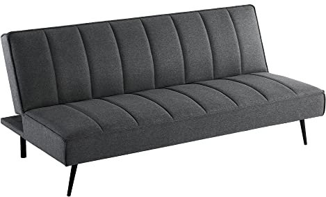 ZINUS Quinn Clic Clac Schlafsofa - 2-in-1 Klappsofa - Geeignet für Gästezimmer und kleine Räume - Dunkelgrau