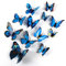 72 Pegatinas de Pared de Mariposa, Mariposas Decorativas, 3D con Adhesivo de Pared de Mariposa Magnético, Adhesivo de Mariposa Desmontable, Ideal para el Hogar, Aula, Boda, Fiesta, Decoración (Azul)