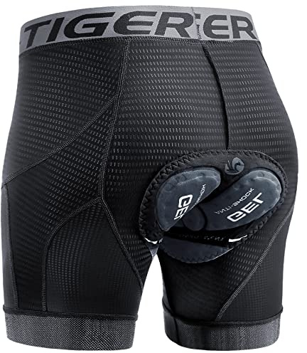 X-TIGER Hombres Ropa Interior de Bicicleta con 5D Gel Acolchado MTB Boxer Ciclismo Pantalones Cortos