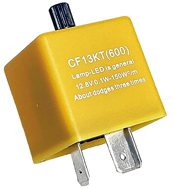 SOCAL-LED CF13 JL-02 EP34 - Relè lampeggiatore a LED a 3 pin, regolabile, velocità stroboscopica, elettronico, per fissare lampadine a LED per indicatori di direzione