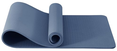 Good Nite Yoga Mat Exercise Mats Workout Pilates Fitness Mat for Women Men Non-Slip Thick 10mm High Density Gymnastics Mats with Carry Strap Tpe 183 x 61 x 1cm
