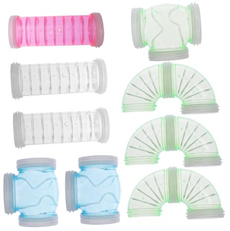 Angoily 9St Spielzeug für Rennmäuse Vampir-Hundekostüm Rattenkäfig-Tunnel tierischer Tunnel Rattenröhren und Tunnel Hamster Kunststoffrohr für Tiere Tierkäfigrohr Haustier Zubehör Rennmaus