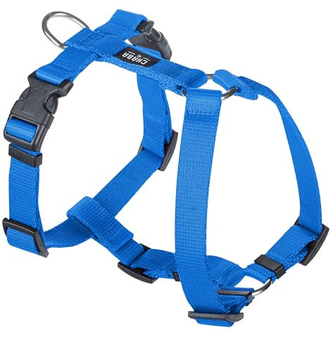 Chaba Guard Hundegeschirr für kleine und mittelgroße Hunde mit Kontrolle, Anti-Zug & Würgen, Verstellbar, Bequem und Leicht, Classic Step-in Brustgeschirr, Dog Harness, Größe M, BLAU