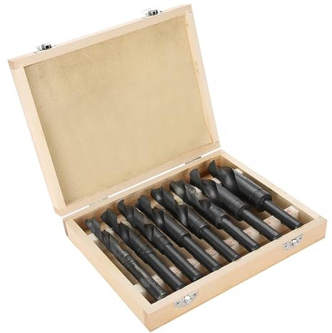 8 Stück 14 Bis 25 Mm Hochgeschwindigkeits-HSS-Spiralbohrer mit Reduziertem Schaft Zum Bohren von Metall mit Holzgehäuse