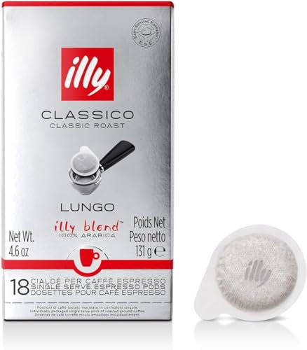 Illy Café tueste CLASSICO LUNGO en monodosis E.S.E. - 12 pack de 18 monodosis, Total 216 monodosis