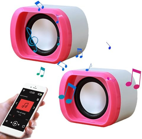 Missmisq Altavoz estéreo Alimentado por USB, Altavoces de computadora para Escritorio,Altavoz Multimedia con Carga USB 2 Piezas - Altavoces de Escritorio con Altavoz USB de Calidad de Sonido Claro