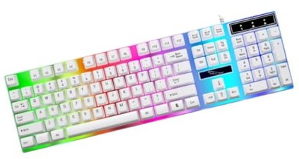 Homoyoyo Teclado De Computadora Iluminación RGB Teclado USB para Ordenador