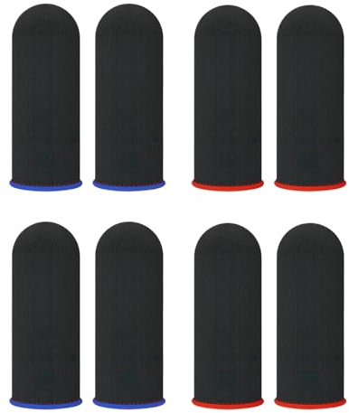 tiyiyok 8 Piezas Gaming Finger Sleeves, Dedales Gamer, Finger Gloves, Reduce la Fricción Entre los Dedos y la Pantalla, Experiencia de Juego Cómoda y Fluida