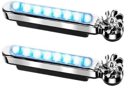 Générique Lumières LED À Énergie Éolienne Pour Voiture,2 Pièces Feux De Circulation Auto Éoliens Réglables - Lampes Étanches Pour Scooters Moto Vélo Conduite Extérieur Camping Voyage