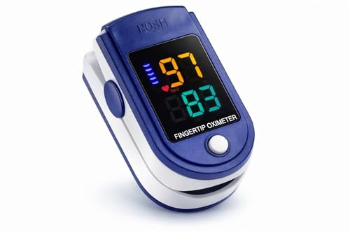 Saturimetro da Dito Professionale – Misuratore Ossigeno Sangue SpO2 e Frequenza Cardiaca – Pulsossimetro Digitale con Display OLED a Colori – Misura Rapida e Precisa- pulsossimetro portatile