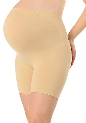 Motherhood Maternity Women’s Seamless Support Maternity Underwear, Nude, Small-Medium