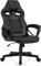 SENSE7 Gaming Stuhl Knight, ergonomischer Gaming Sessel mit verstellbaren Lendenkissen, Gaming Chair mit Wippfunktion, Gepolsterte Armlehnen, PU-Leder Bürostuhl bis 120kg, PC Stuhl Schwarz-Grau