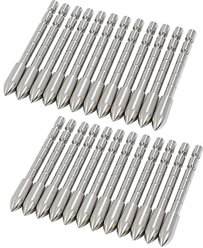 BICASTER Punte da tiro ID 4,2 mm per Punte di Freccia da incollare - 24 Pezzi (120grains)