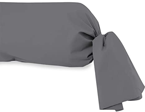 Soleil d'Ocre Schneiden von Nackenrolle, Baumwolle, Grau, 45 x 185 cm