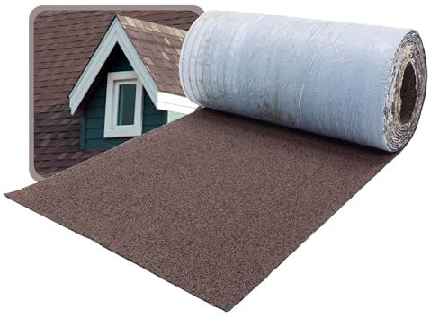 DAPRONA Dachschindeln selbstklebend, Firstabdeckung Braun 5m x 32cm Bitumenschindeln für Gartenhaus, Carport, Flächendeckung 1,6m²