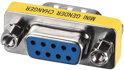 XYWHPGV DB9 VGA Gender Changer 9 pin maschio a femmina 2 file Mini Gender Changer connettore adattatore accoppiatore per applicazioni seriali Confezione blu da 5(d330b 2b8c2 3e11f 495ee c1db2 77f22