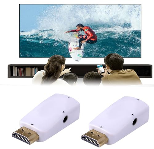 TV Streaming Device, Wireless Display Adapter, 1080p Box, Mobile Screen Mirroring Receiver (White*2)