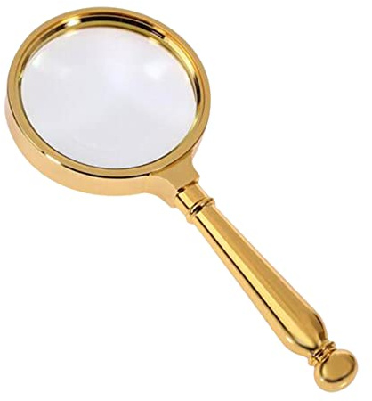 HEALEEP Loupe de Lecture Ancienne Portable en Matériau Composite Or 10x Grossissement Style Vintage Pratique pour Lecture des Aînés et Accessoires Bijoux