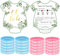 SAKNYUFO Bracelets Pour Gender Reveal Révélation du Carte Pronostic Baby Shower Français en Forme, Décoration de Fête et Jeu Interactif,Baby Shower Fête Prénatale Baptême