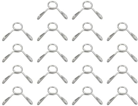 QUARKZMAN 18Pcs Abrazaderas de Manguera de Resorte para Tamaño de 4-4.8mm Pinzas de Tubería de Agua, Clips de Manguera de Primavera, Metal Sujetador de Tubo de Combustible, Plateado