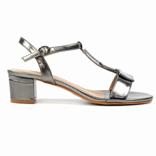 Lunar Ladies Blaze Pewter Sandal 5 Pewter