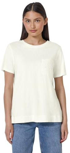 Street One Studio dam-t-shirt med bröstficka, Vit, 36