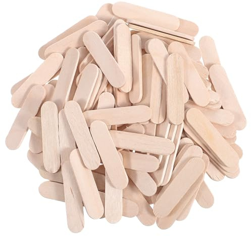 100PCS Wooden Lolly Sticks, Bulk Mini Popsicle Sticks | Small Lollypop Stick for Homeschool Art Crafts, Christmas Ornaments, Classroom Art Supplies, 1.6x0.4inch