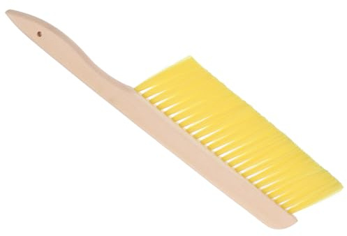 NUOBESTY Brosse à Abeilles en Bois Poils Doux, Balai Apicole Léger pour Ruches, Outil D’apiculteur Pratique Jaune, Matériel Apiculture pour Nettoyage des Abeilles