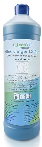 Lifenaxx Detergente Vetri e Specchi per Robot Lavavetri – Professionale, Pronto all’Uso, per Finestre, Specchi e Altre Superfici in Vetro o Piastrelle, Rimuove Grasso, Olio, Impronte, 1L – LX-077