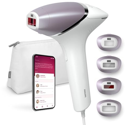 Philips Lumea 8000 Series IPL Hair Removal Device - Laser Hair Removal Alternative, SenseIQ Technology, 4 Attachments for Body, Face, Bikini and Underarms, Model BRI947/00