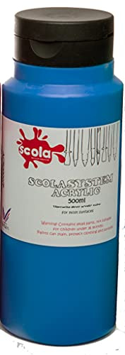 scola 500ml System Cyan Blue Pure Acrylic Artist Paint