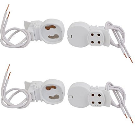 Aexit 4pcs F33 AC 500V 2A G10q Base Portalampada con dispositivo di avviamento per tubo ad anello ID: 106502