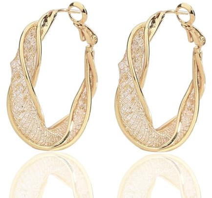 WJRQD Orecchini Cerchio da Donna in Argento Sterling 925, Ipoallergenici e Sfiziosi Cerchi Oro Grosso per Matrimoni, Compleanni e Anniversari delle Donne.
