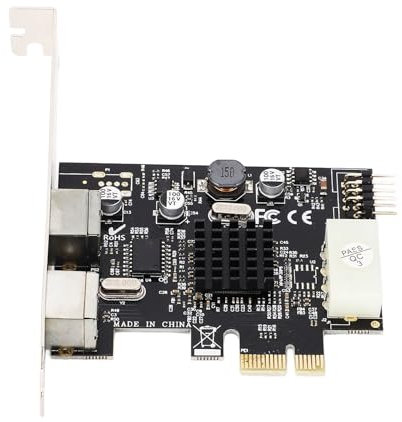Scheda Adattatore PCIe a PS/2, Chip MCS9990CV Integrato, PCIe USB 2.0 Pin a 2 Porte, Scheda di Espansione Tastiera e Mouse PS/2 per PC
