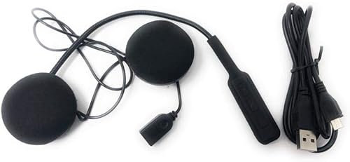 SQUADO - Cuffia Bluetooth impermeabile per casco moto, con microfono, Bluetooth universale Headset da casco, INTERFONO MICROFONO AURICOLARE