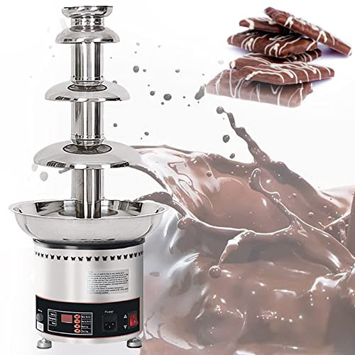 XCSCUK Fontaine à Chocolat, Cascade de marmite Commerciale au Chocolat, adaptée aux Restaurants et aux Banquets (4Tier)