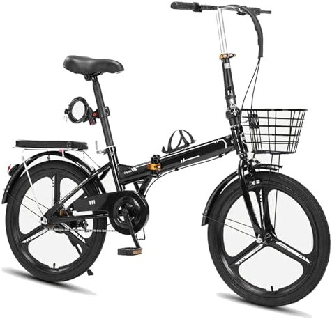 Kcolic 16/20/22 Zoll Klapprad Mit Schnellfaltsystem, Klapprad Für Erwachsene, Höhenverstellbar, Singlespeed Klapprad Vorn Und Hinten Mit Schutzblechen A,16in