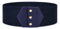 JasGood Damen Korsett Gürtel Breiter Elastischer Band Taiilengürtel Vintage Druckknopf Gürtel Damen Taillen Korsettgürtel für Kleid Halloween Karneval,Marineblau,80cm