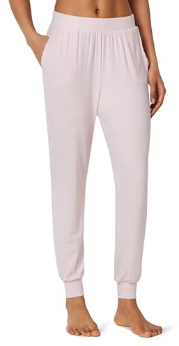 Amazon Essentials Pantaloni Pigiama in Jersey Leggero Lavorato a Maglia Stile Jogger, per Relax o da Notte, con Tasche Donna, Rosa, M