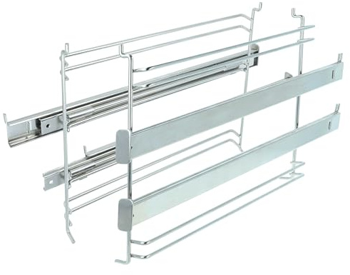 vhbw Extensión telescópica reemplaza Gorenje GEIT6E80XPG para hornos - 2 pares de railes, izquierda y derecha, 23,5 x 27,5 x 3,5 cm